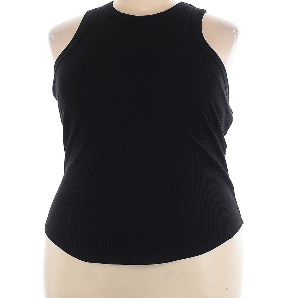 Fabletics Black Fitted Sleeveless Tank Top